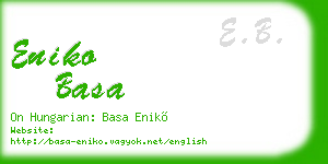 eniko basa business card
